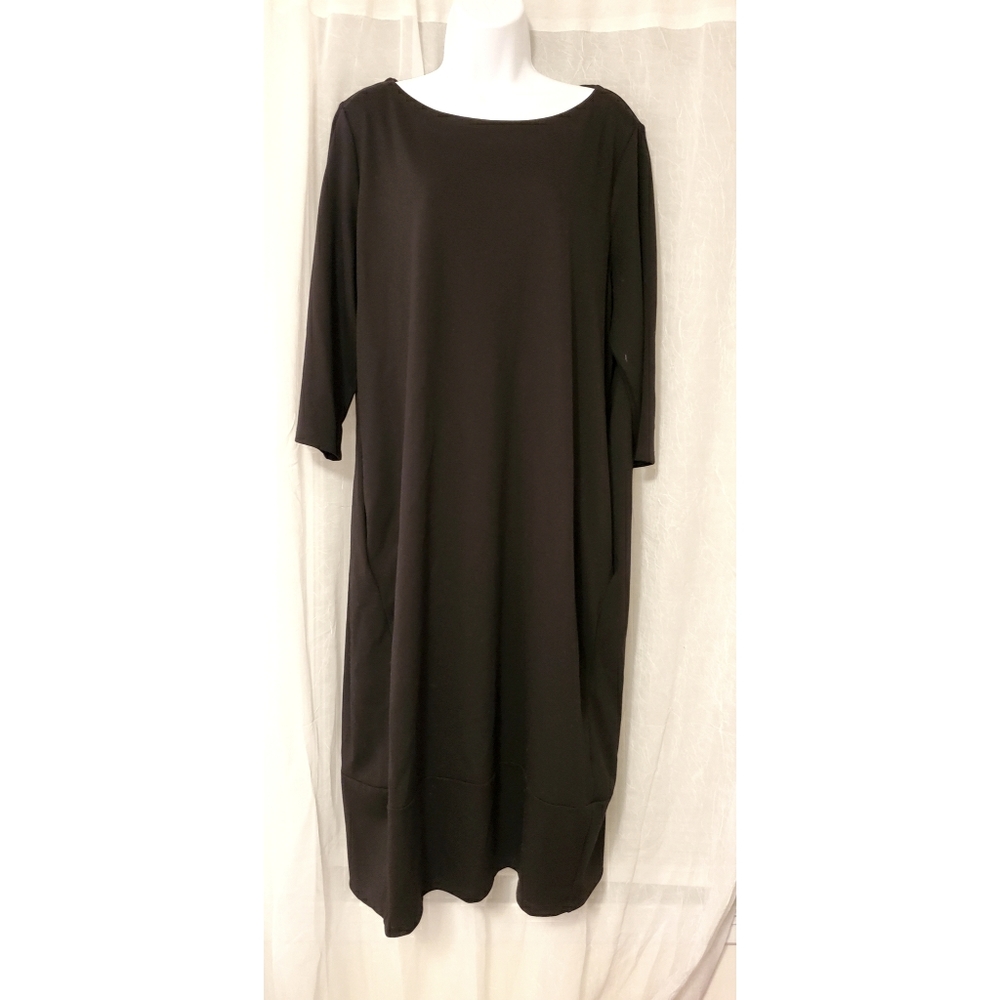 Eileen Fisher Black Long Sleeve Dress